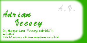 adrian vecsey business card